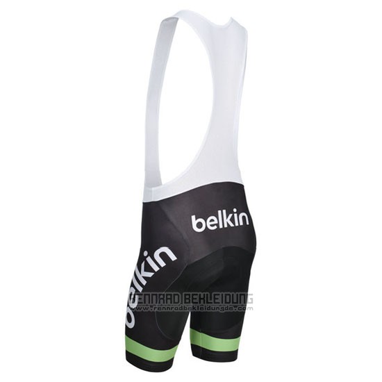 2014 Fahrradbekleidung Belkin Shwarz und Grun Trikot Kurzarm und Tragerhose - zum Schließen ins Bild klicken